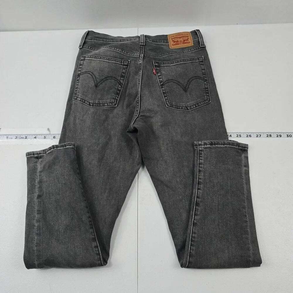 Levi's Wedgie Skinny Jeans Women's 27 Gray‎ High Rise Stretch Denim 4337 - Picture 3 of 14